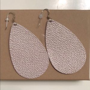 Nickel & Suede Lip Gloss Earrings (Medium)